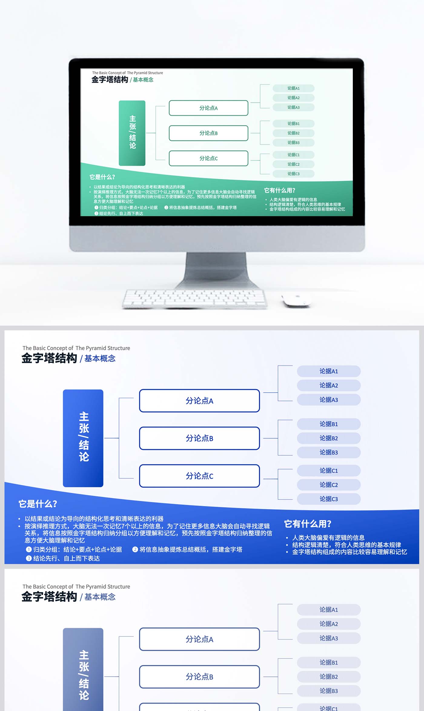 层次结构PPT设计制作美化模板