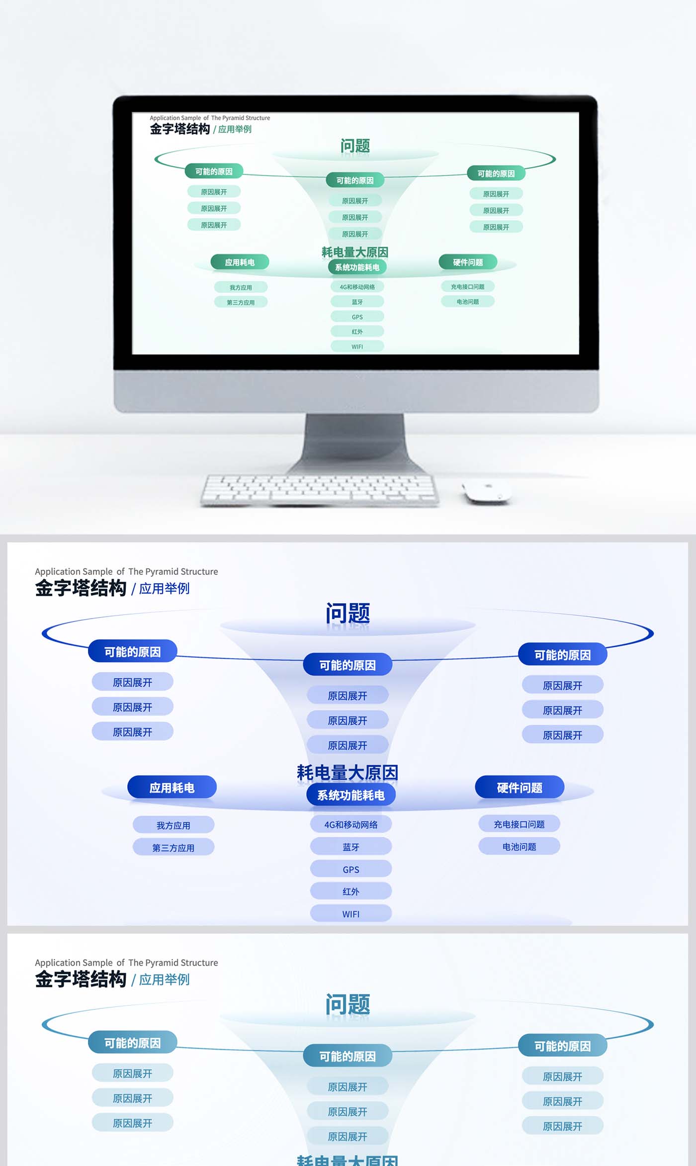 金字塔结构图PPT设计制作美化模板