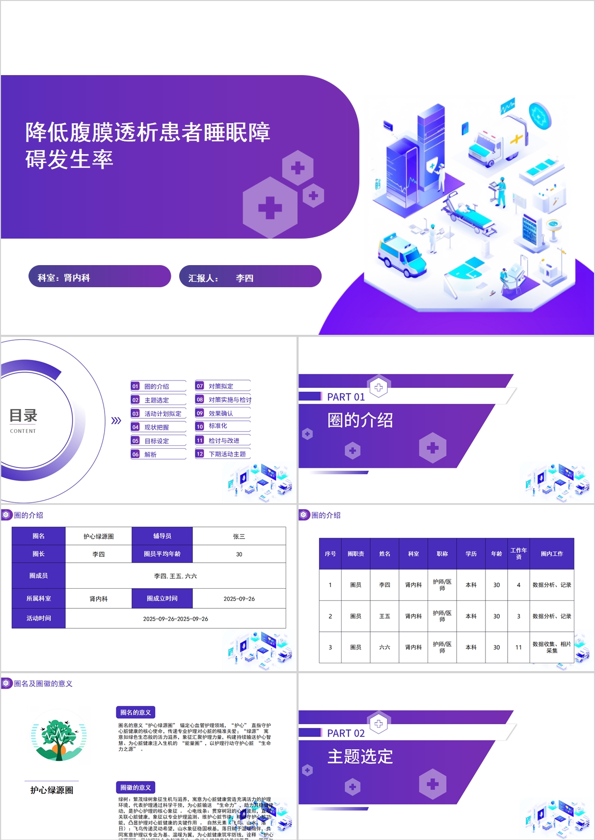 降低腹膜透析患者睡眠障碍发生率品管圈PPT模版