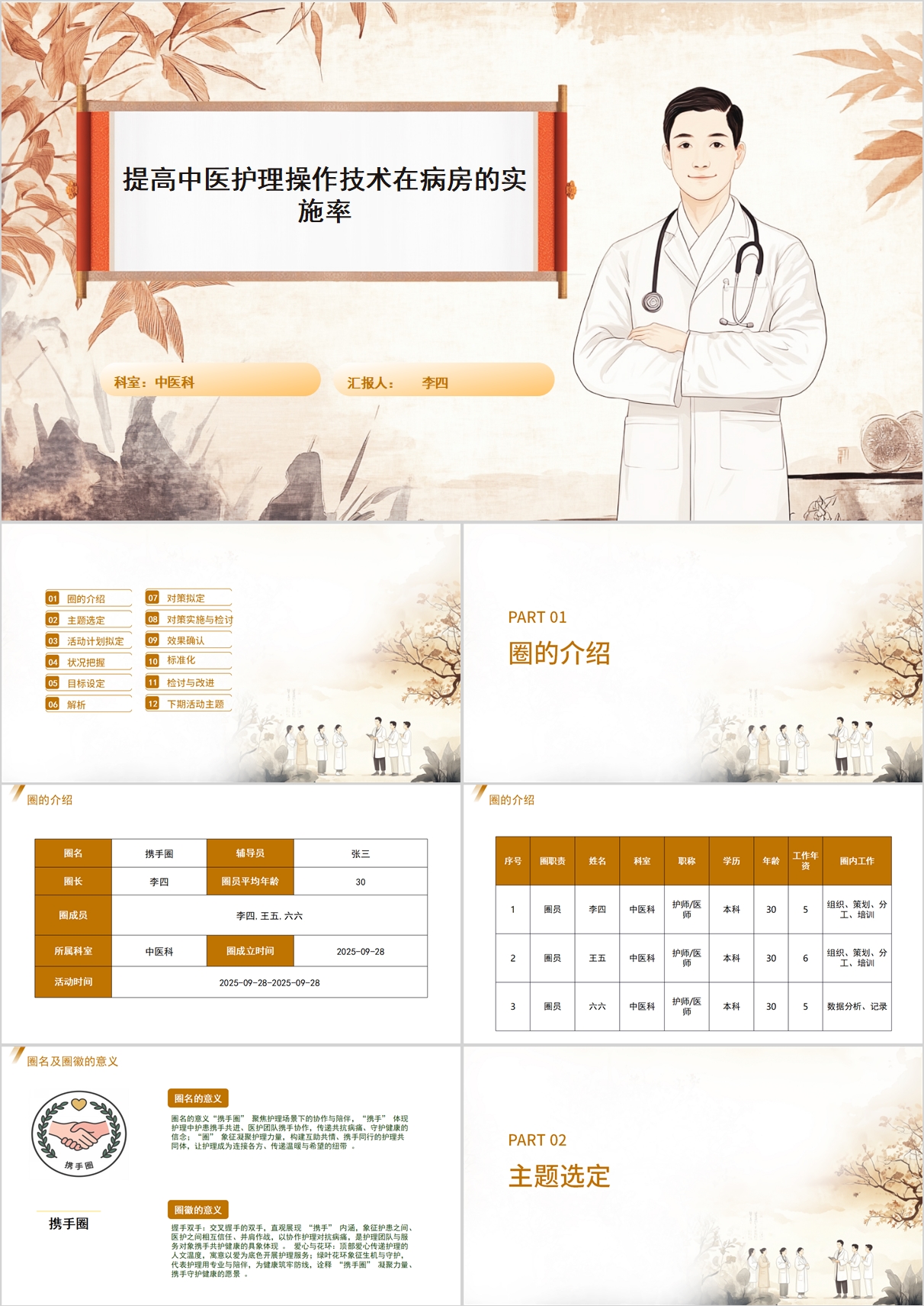 提高中医护理操作技术在病房的实施率品管圈模版