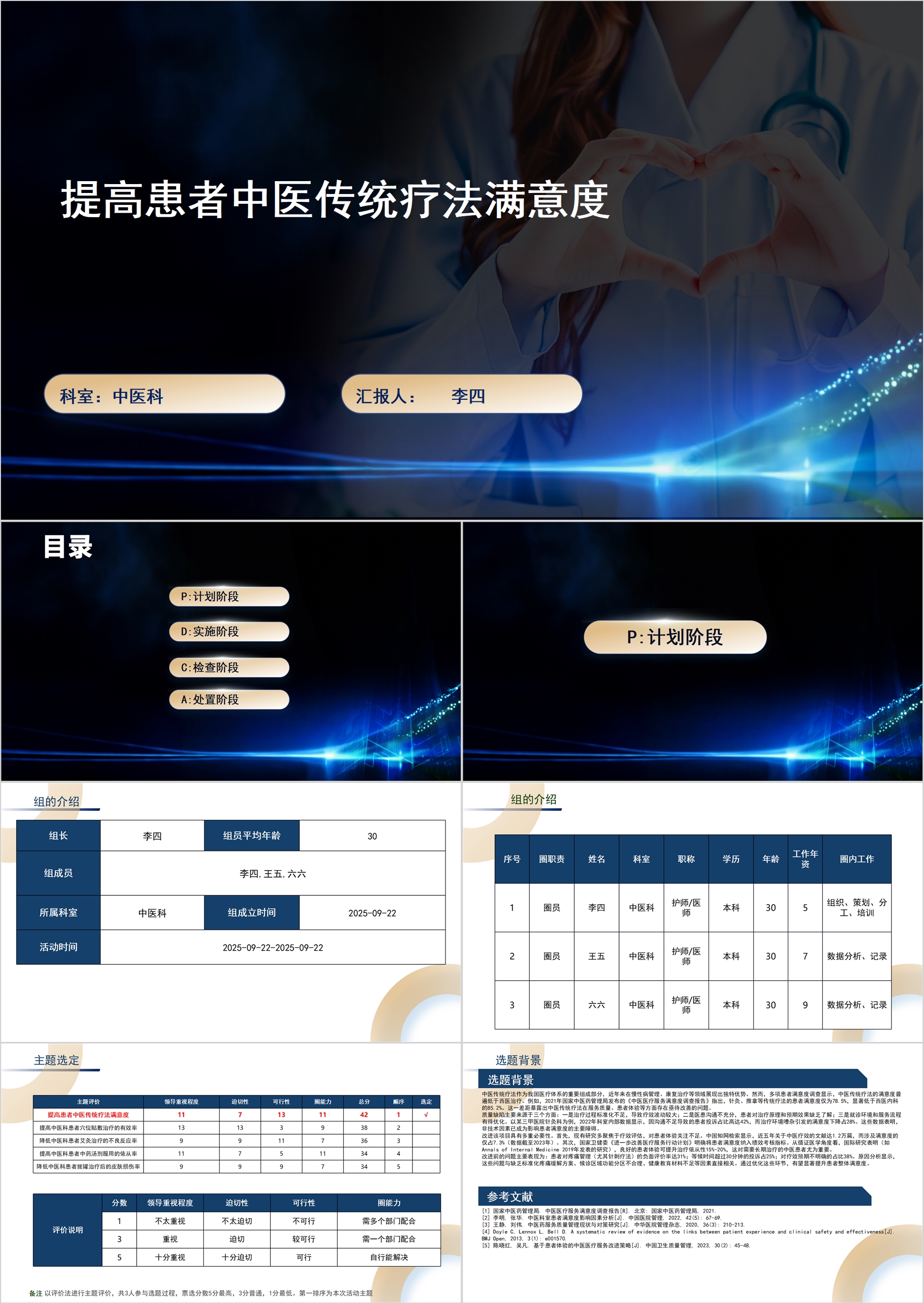 提高患者中医传统疗法满意度PDCA PPT模版
