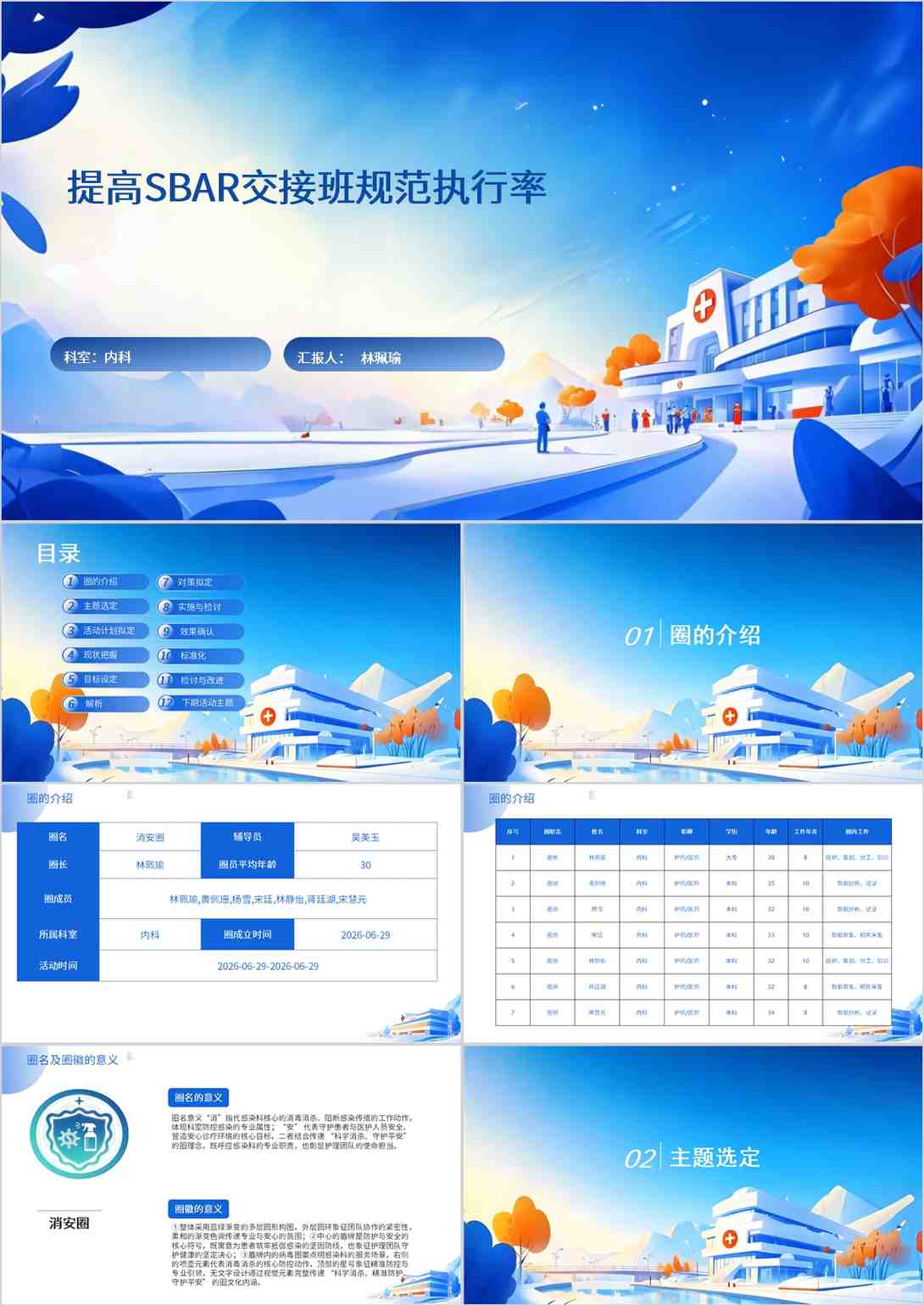 提高SBAR交接班规范执行率品管圈PDCA  PPT模版